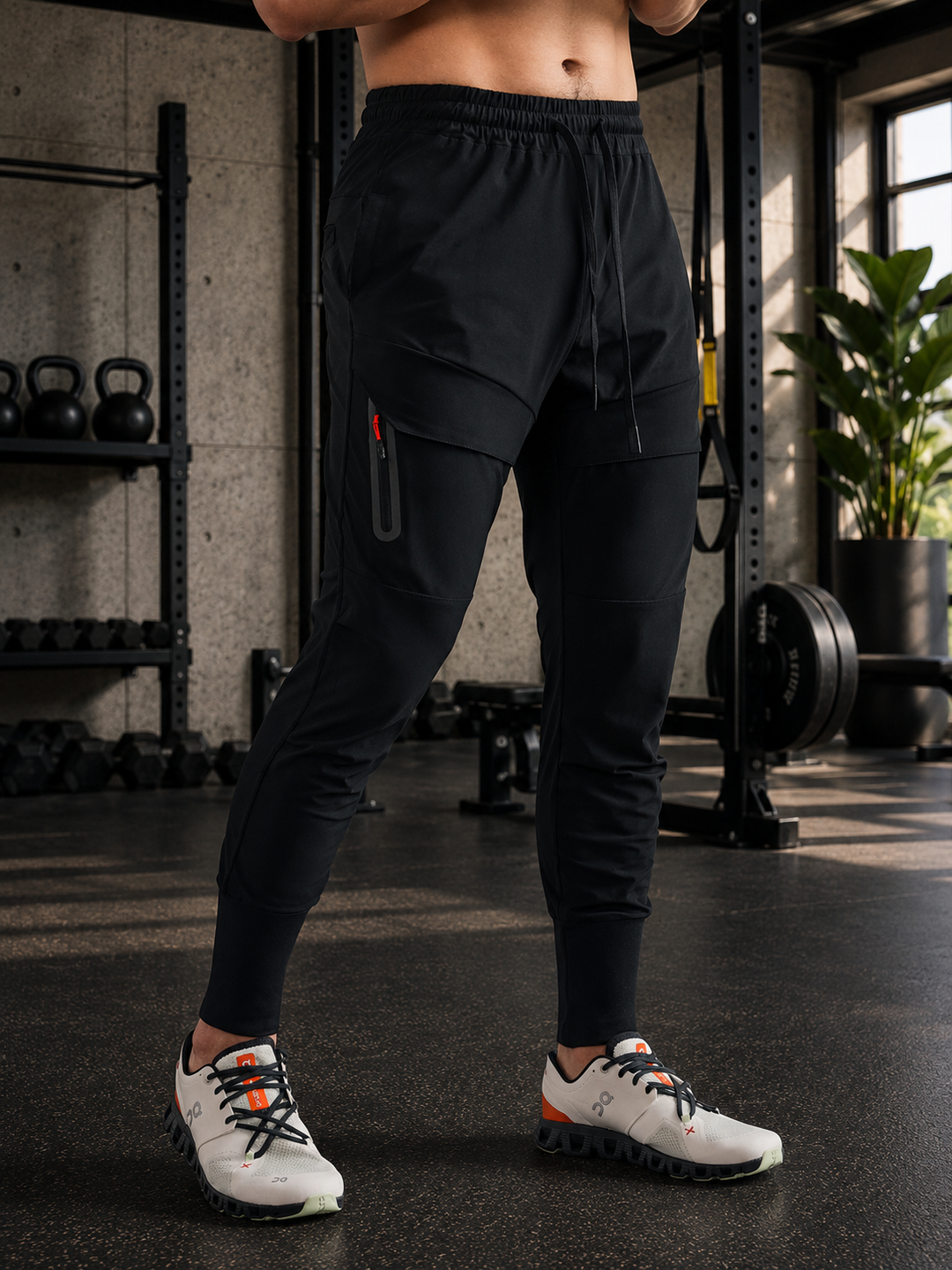 Pantalones deportivos cargo active jogger Stay Cool de rib alto - NVRSFT®