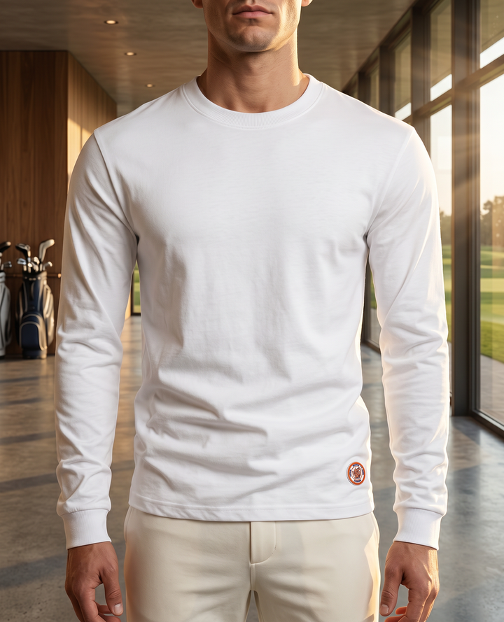 Playera Premium de Algodón Crew Neck Manga Larga - NVRSFT®