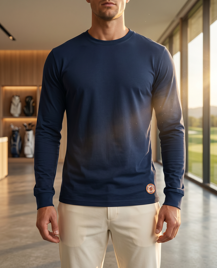 Playera Premium de Algodón Crew Neck Manga Larga - NVRSFT®