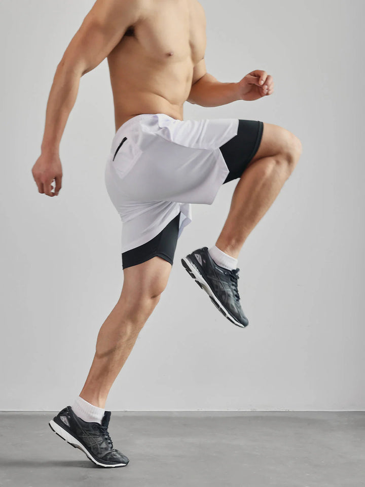 Short Atlético 2 en 1 de 7" con Bolsillos Forrados y Malla Stretch Kinetic - NVRSFT®