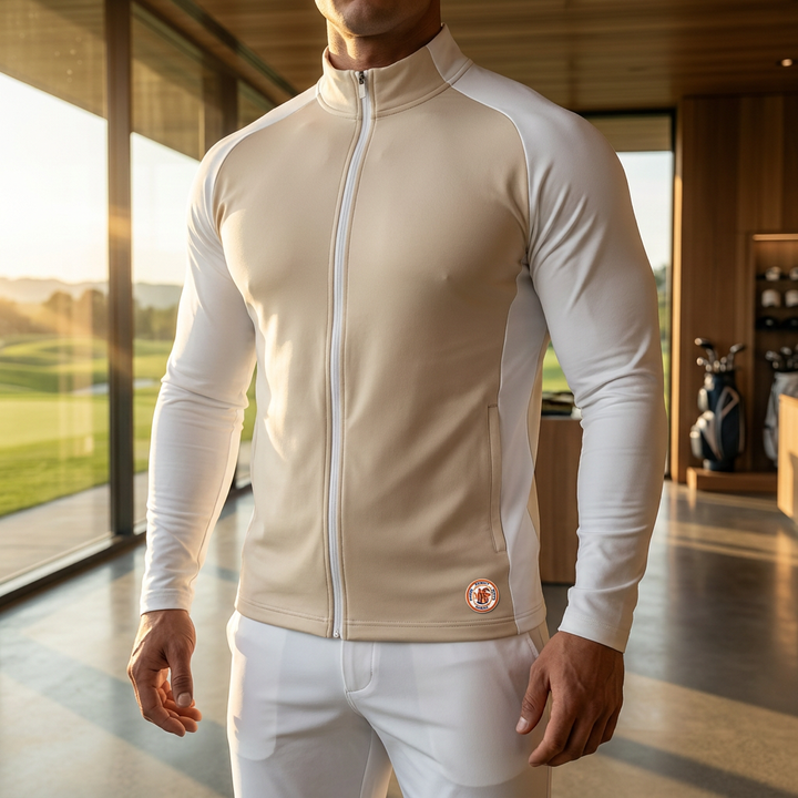 Sudadera Performance con Corte en Hombros y Cierre Medio y Manga Larga - NVRSFT®