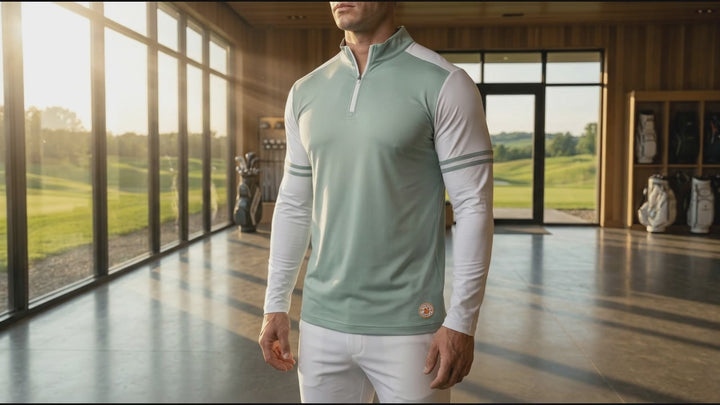 Sudadera Performance Staycool con Cierre Medio, Rayas Two-Tone y Manga Larga - NVRSFT®